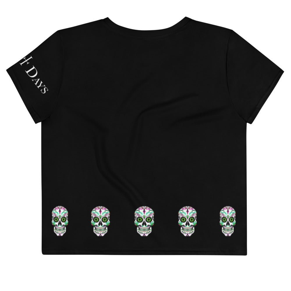 Neon Skull Crop Tee