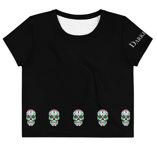 Neon Skull Crop Tee