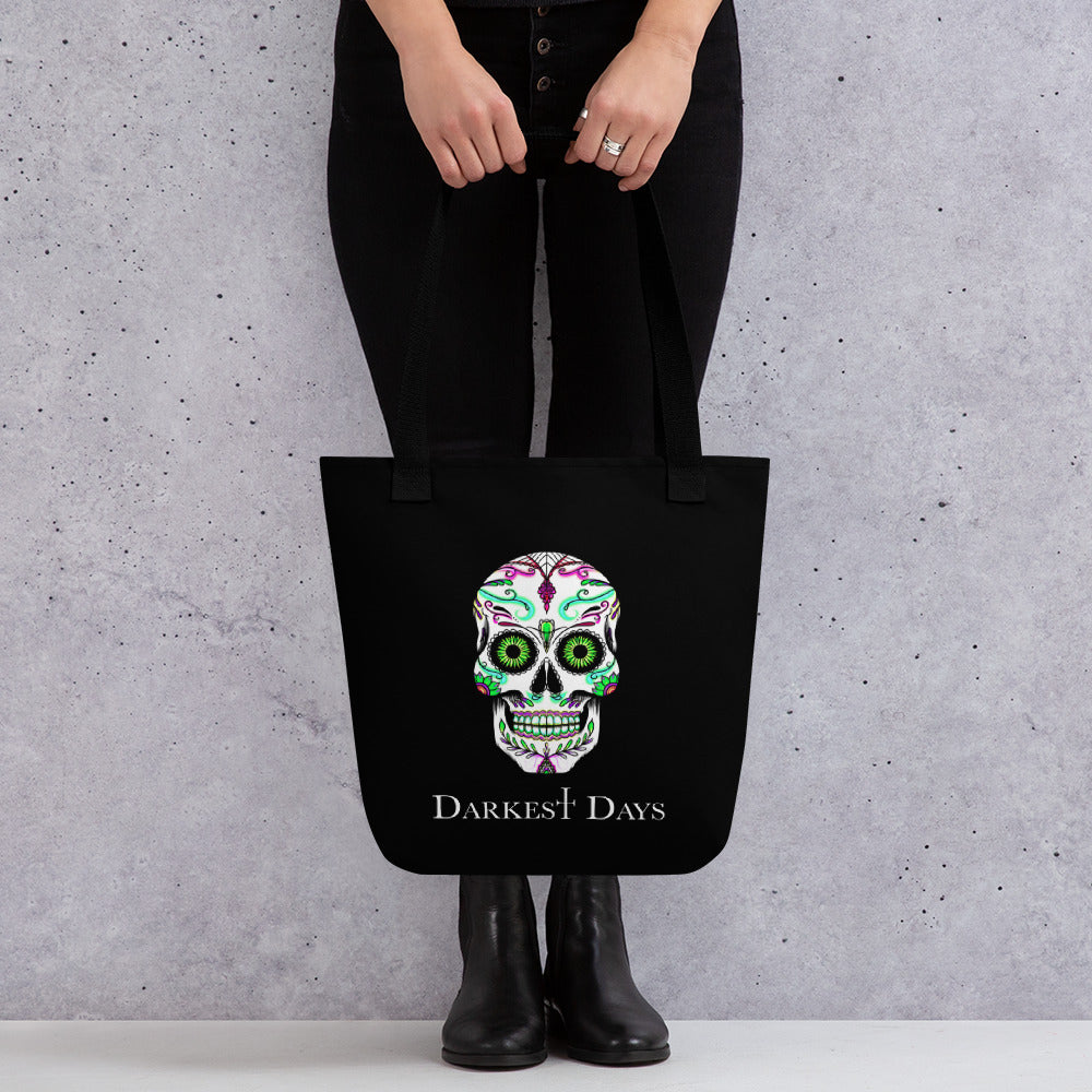 Neon Skull Tote Bag