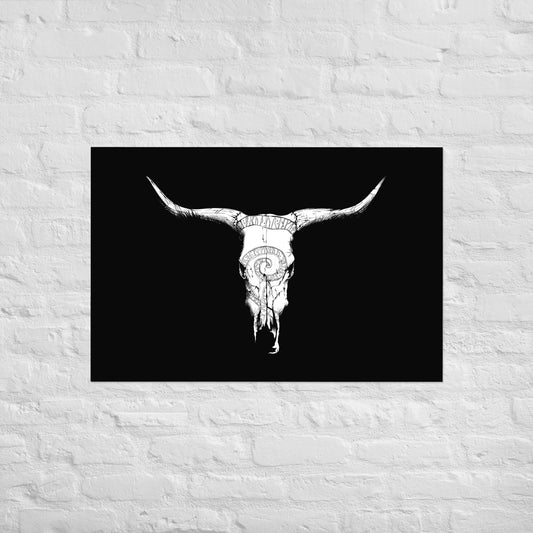 Rune Skull Poster